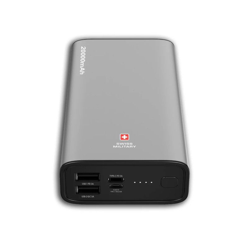 Swiss Military Biendron Power Pack PD 20000MAh - Silver -  مزود طاقة
